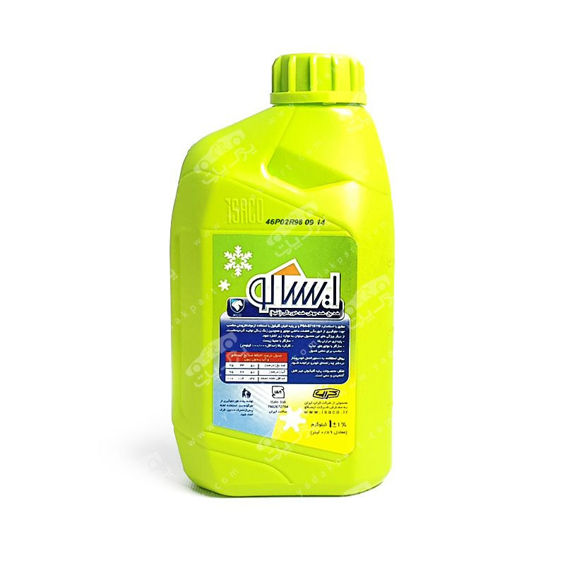 ضد یخ ایساکو اصلی و باکیفیت | خرید و قیمت ضد یخ پژو 405، پارس، سمند، 206 و 207 با ضمانت اصالت کالا. محافظت از موتور و رادیاتور خودرو.